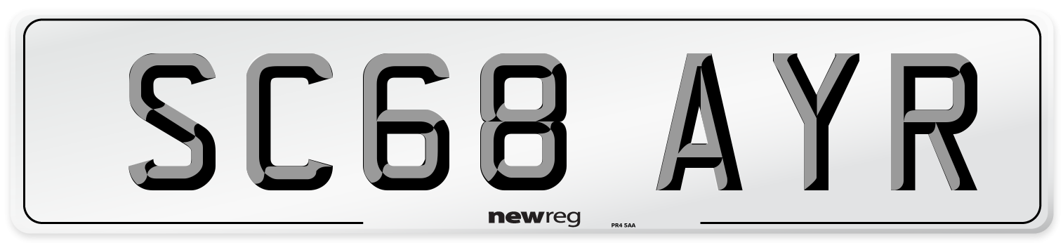 SC68 AYR Number Plate from New Reg